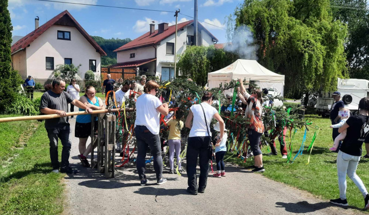 Stavanie mája  a podujatie Kravky na pašu s Farma Krnišov