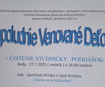 Aktuality / POPOLUDNIE VENOVANÉ DEŤOM - foto