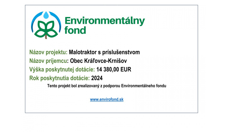 Malotraktor s príslušenstvom