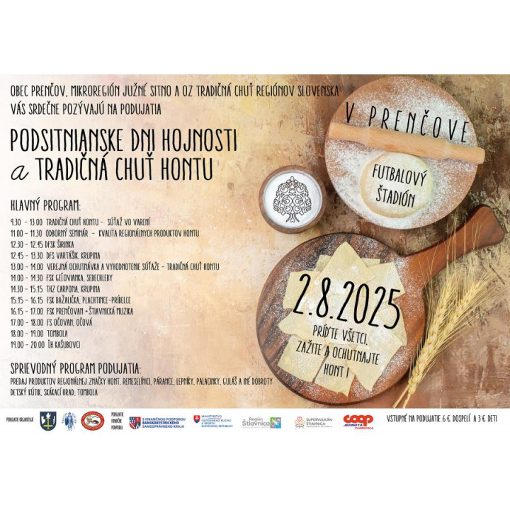 Podsitnianske dni hojnosti a Tradičná chuť Hontu v Prenčove