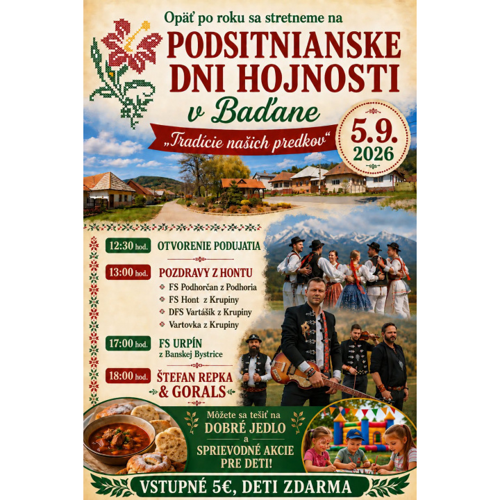 PODSITNIANSKE DNI HOJNOSTI V BAĎANE